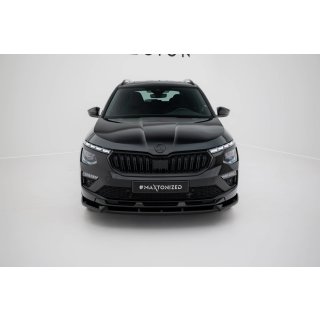 Front Ansatz V.2 für Skoda Kamiq Monte Carlo Mk1 Facelift schwarz Hochglanz