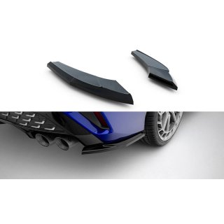 Heck Ansatz Flaps Diffusor V.1 für Audi S3 Limousine 8Y Facelift schwarz Hochglanz