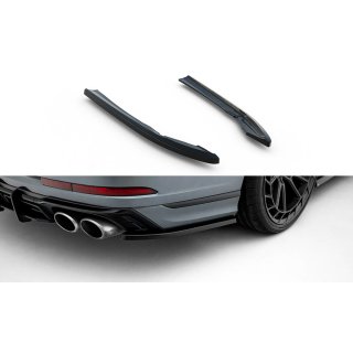 Heck Ansatz Flaps Diffusor für Audi S8 D5 Facelift schwarz Hochglanz